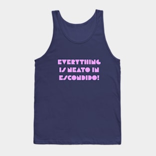 Everything  Is Neato In  Escondido! Pink Art Deco Tank Top